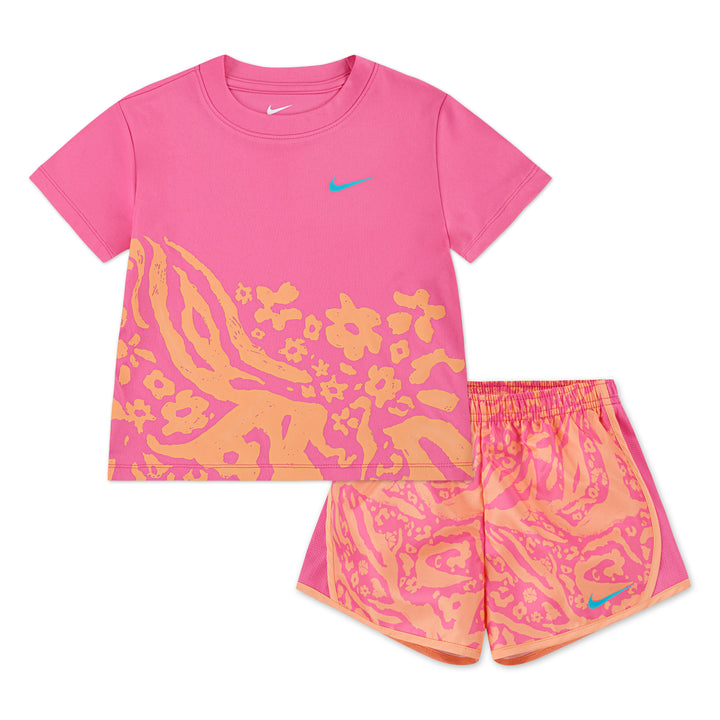 Nike Girls 2-Piece Wild Flower Tempo T-Shirt & Shorts Set (Little Kids)