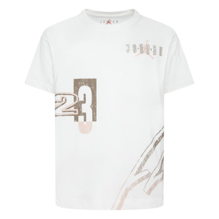 Jordan Girls 23 Spot Up Shooter White T-Shirt (Big Kids)
