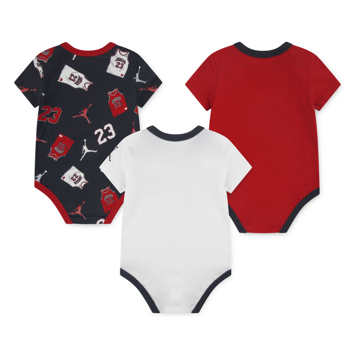 Jordan 3-Pack MJ Jersey Bodysuit Set (Newborn)