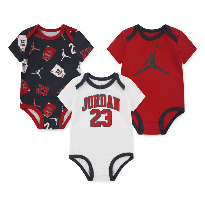 Jordan 3-Pack MJ Jersey Bodysuit Set (Newborn)