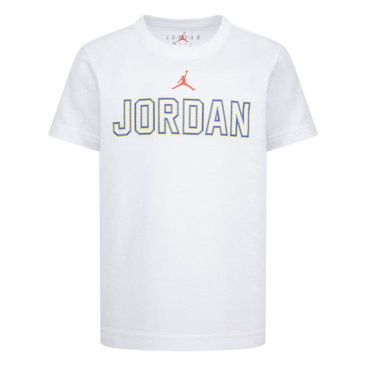 Jordan Boys Level Up White T-Shirt (Little Kids)