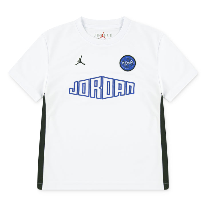 Jordan Boys Rise White T-Shirt (Little Kids)