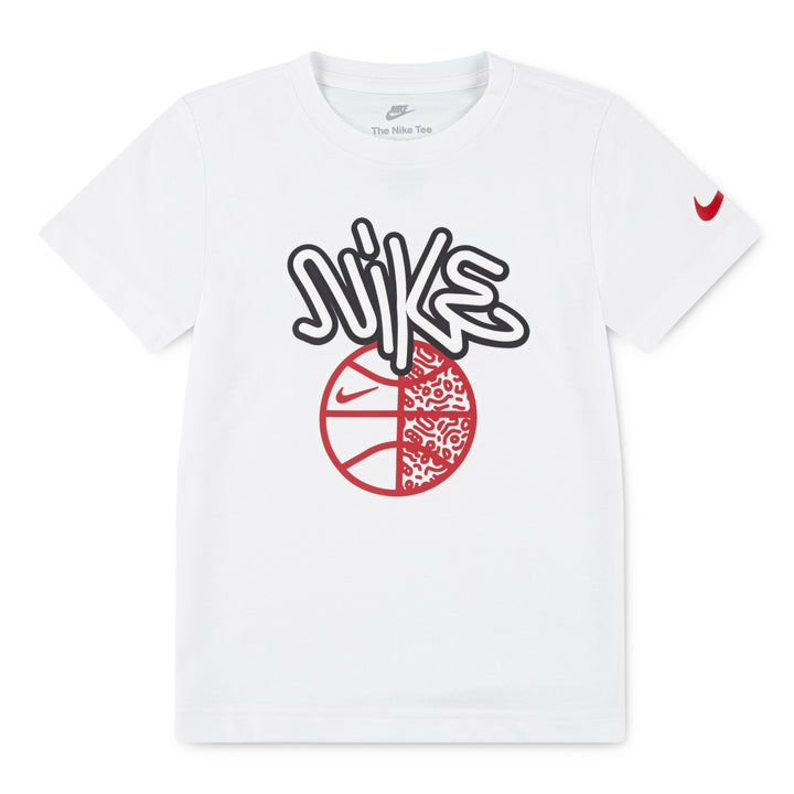 Nike Boys Basketball Handstyle White T-Shirt (Little Kids)