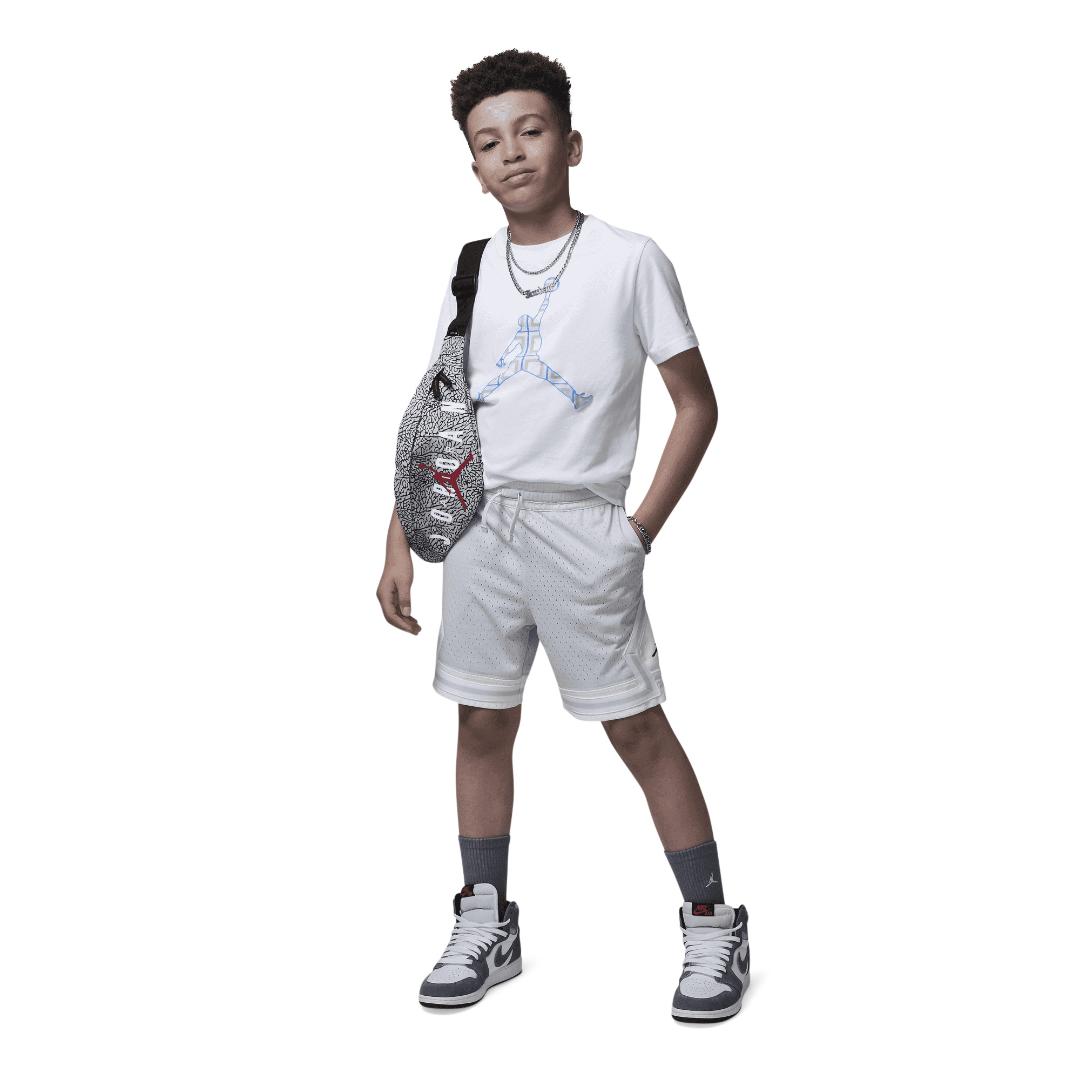 Jordan Boys MJ Dri-Fit Sport Diamond Gray Shorts (Little Kids)