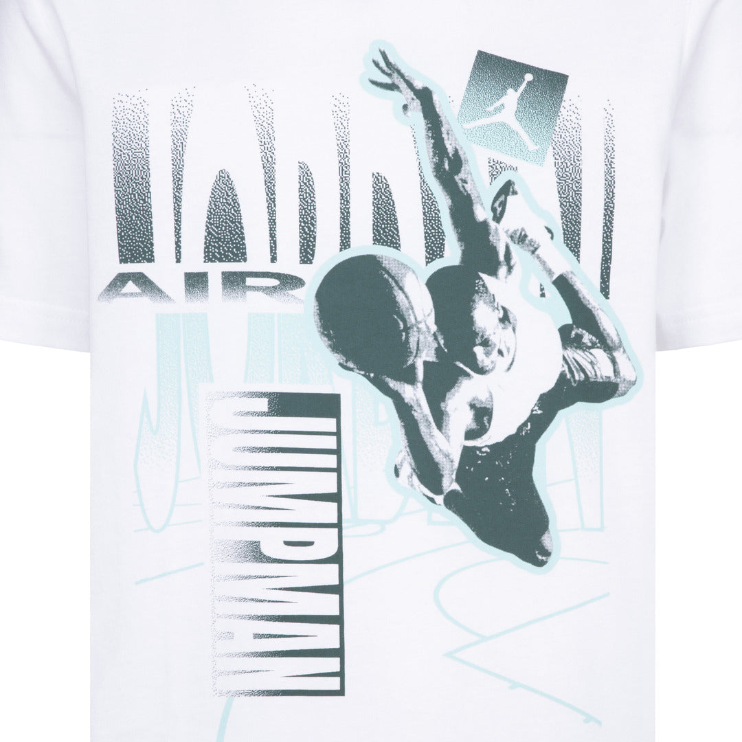 Jordan AJ Court Fade Short Sleeve Tee White (Big Kids)