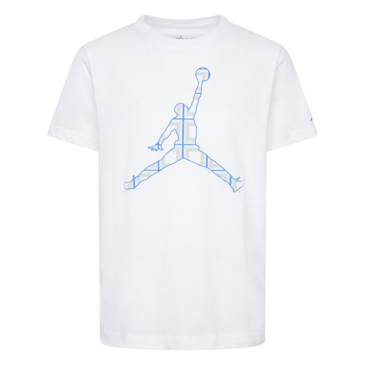 Jordan Boys Jumpman Plaid Print White T-Shirt (Big Kids)