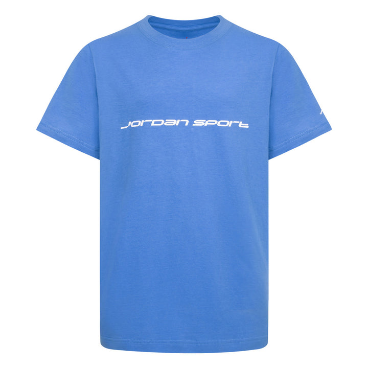 Jordan Boys Dri-Fit Sports Blue T-Shirt (Big Kids)