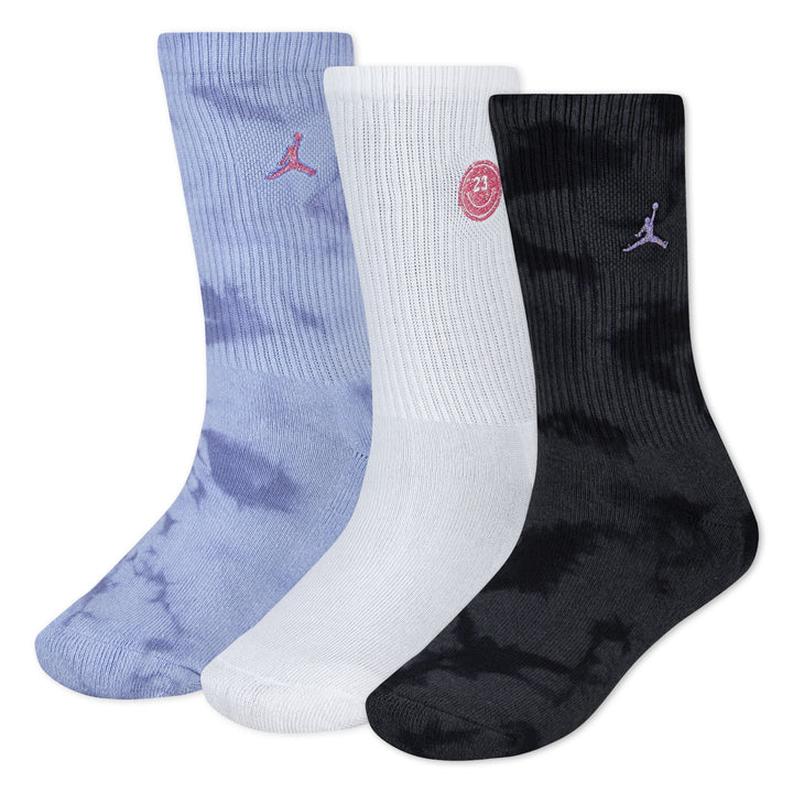 Jordan Girls 3-Pack Blue Jeans & Bling Crew Socks (Big Kids)