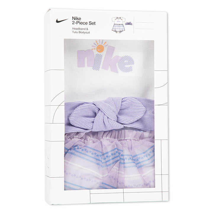 Nike Girls 2-Piece Sunny Swoosh Headband & Tutu Bodysuit Gift Set (Newborn)