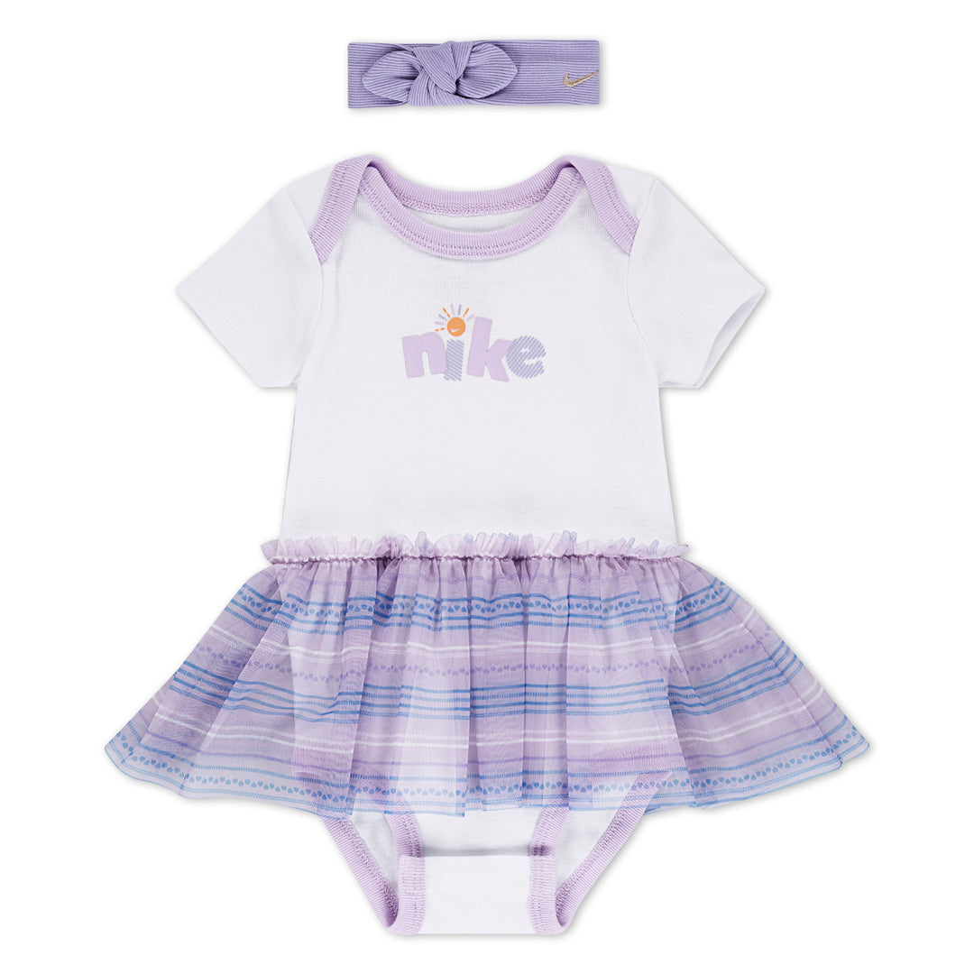 Nike Girls 2-Piece Sunny Swoosh Headband & Tutu Bodysuit Gift Set (Newborn)