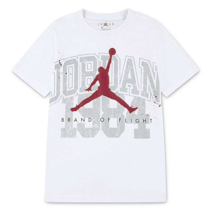 Jordan Boys Throwback Athletic White T-Shirt (Big Kids)