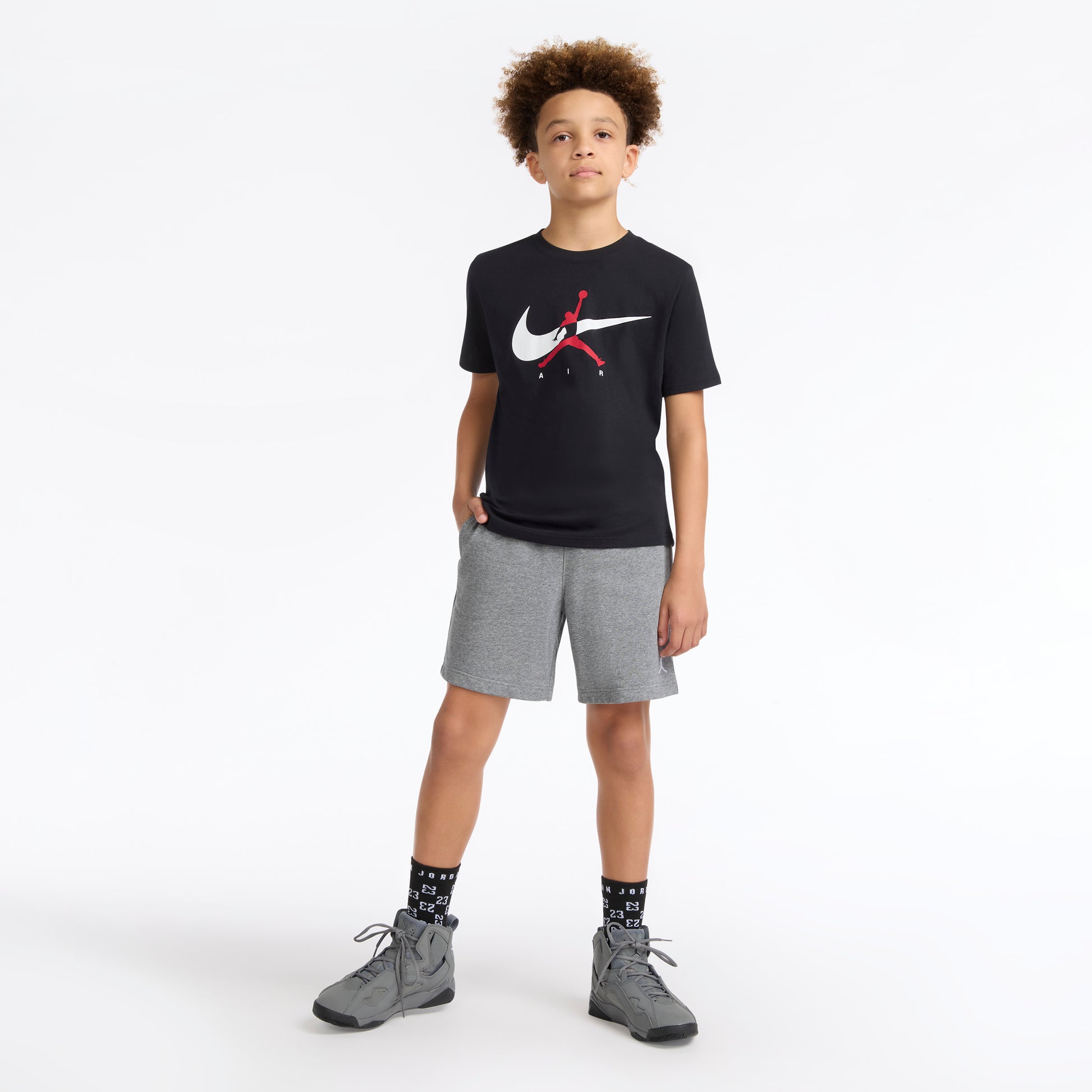 Jordan Boys Jumpman Swoosh Intersection T-Shirt (Big Kids)