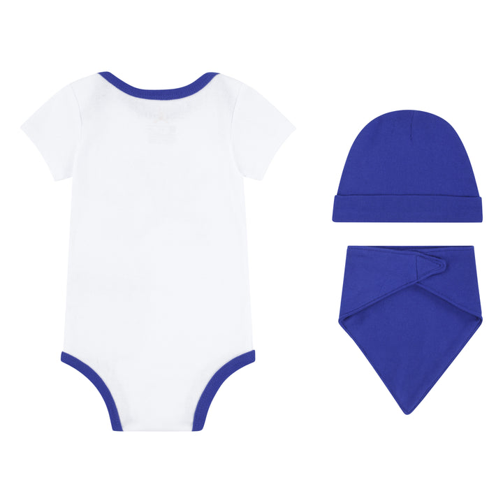 Jordan Boys 3-Piece Varsity Logo Bodysuit, Hat & Bib Box Set (Newborn)