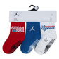 Jordan Boys 3-Pack Americana Gripper Quarter Socks (Infant)
