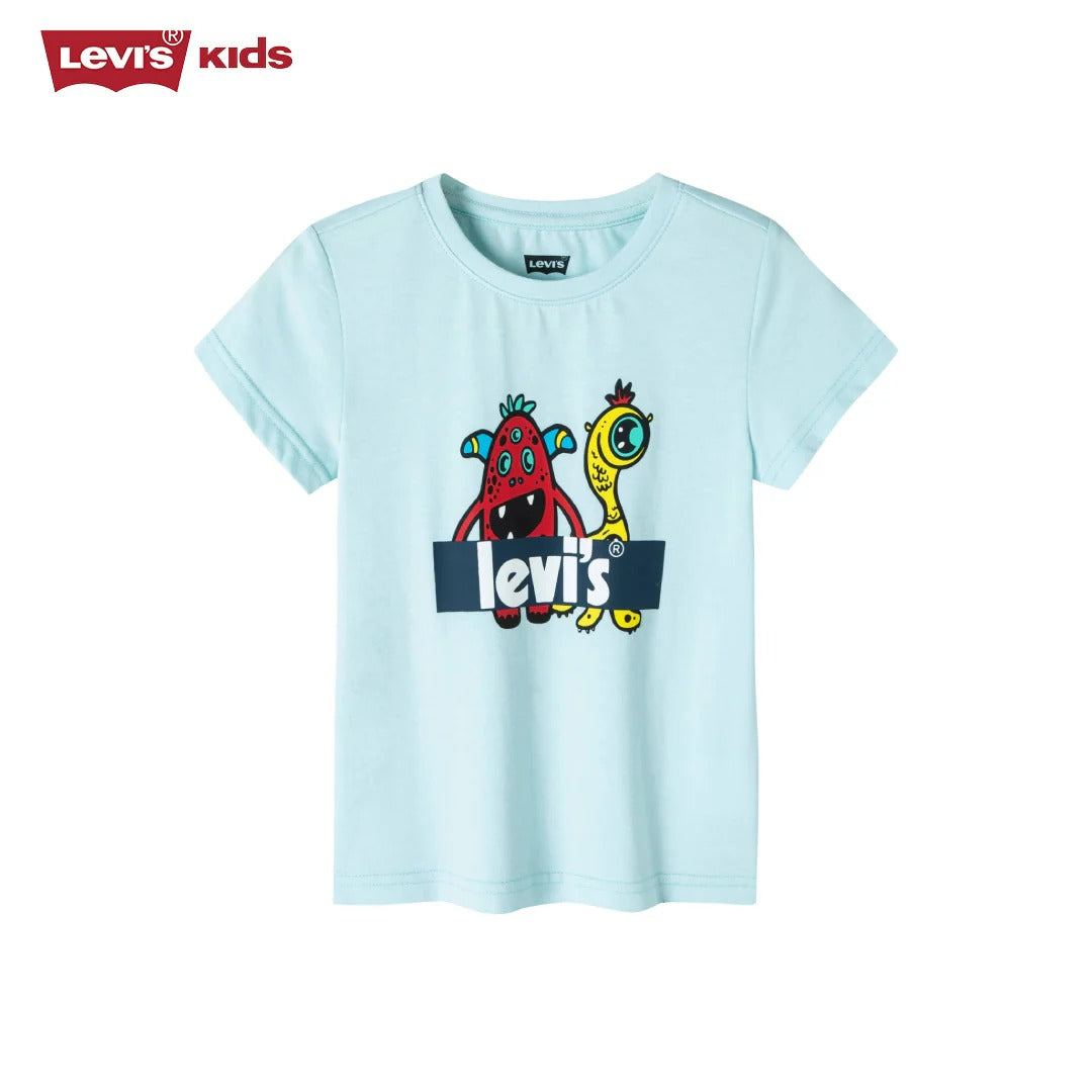 Levi's Boys Graphic Print Blue T-Shirt (Little Kids)