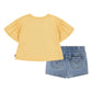 Levi's Girls 2-Piece Flutter Sleeve T-Shirt & Shorts Set (Newborn)