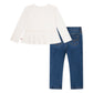 Levi's Girls 2-Piece Western Peplum Long Sleeve Top & Jeans Set (Infant)