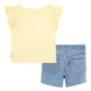 Levi's Girls 2-Piece Woven T-Shirt & Shorts Set (Toddler)