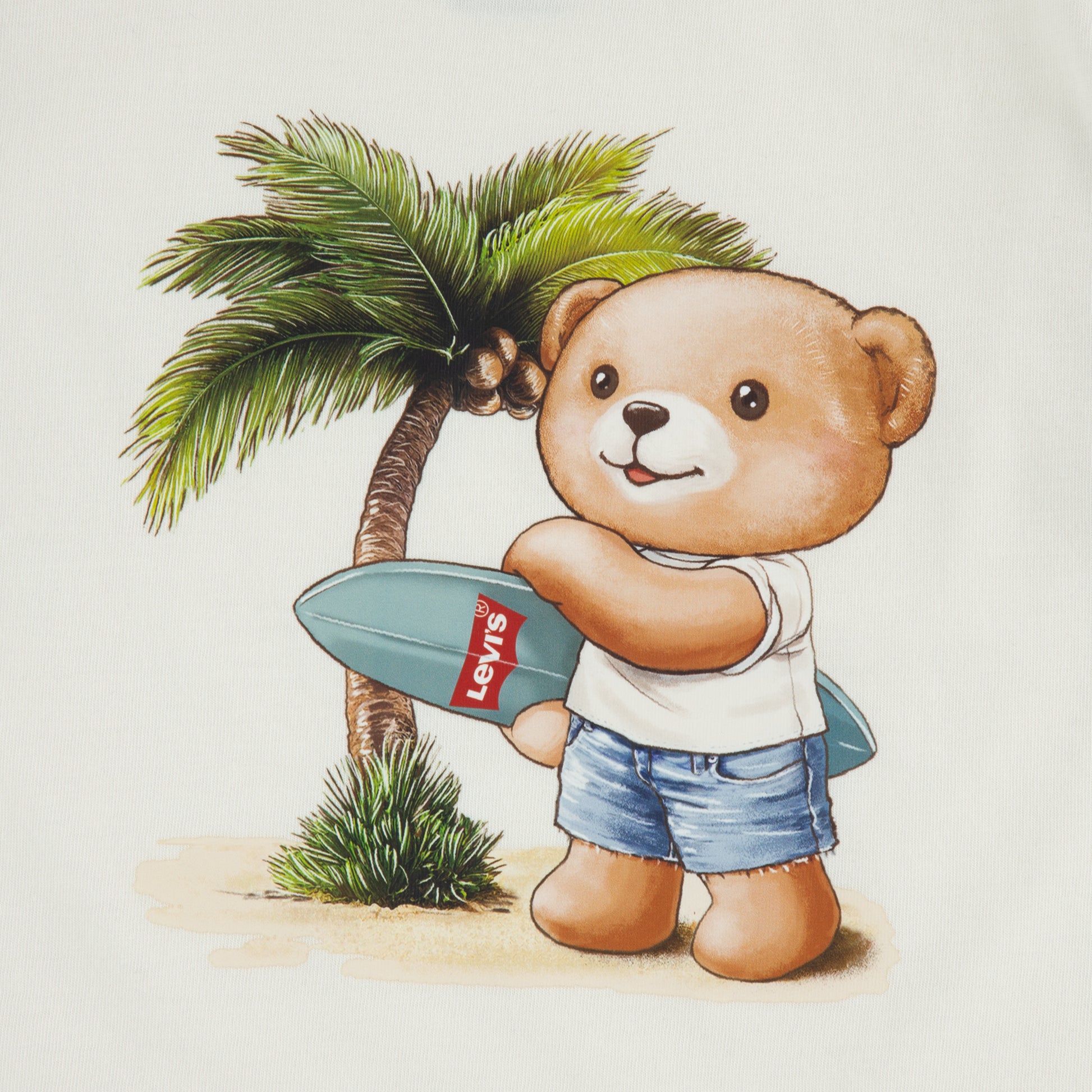 Levi's Boys 2-Piece Palm Tree T-Shirt & Denim Shorts Set (Toddler)