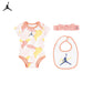 Jordan Girls 3-Piece Outside The Lines Bodysuit, Hat & Booties Gift Set (Newborn)