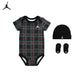 Jordan Boys 3-Piece Brooklyn Essential Bodysuit, Hat & Booties Gift Set (Newborn)