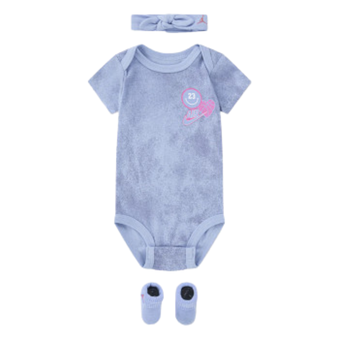 Jordan Girls Blue Jeans & Bling 3PC Box Set Cobalt Bliss (Newborn)