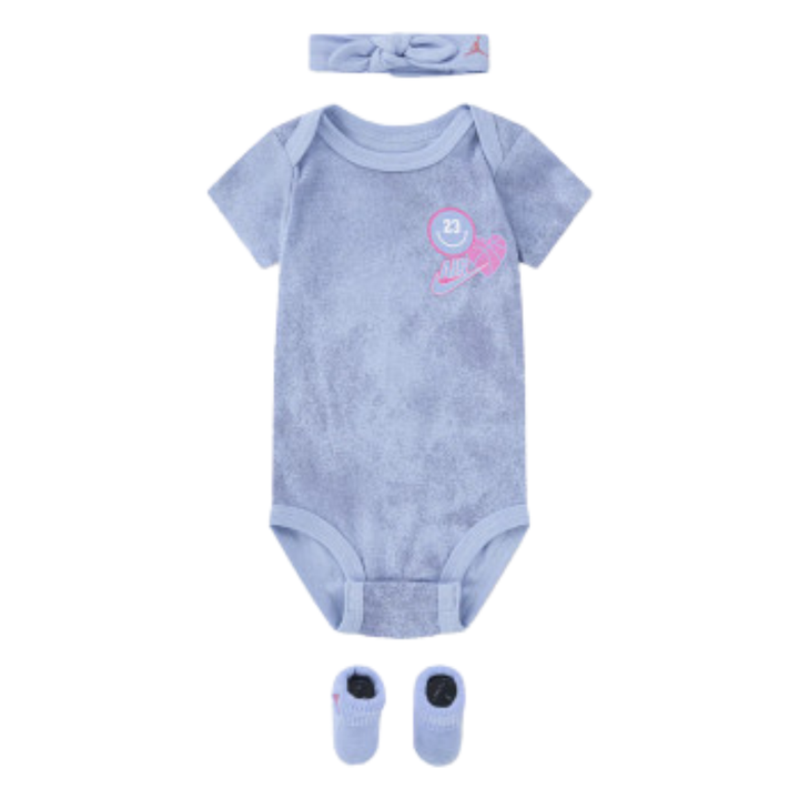 Jordan Girls Blue Jeans & Bling 3PC Box Set Cobalt Bliss (Newborn)