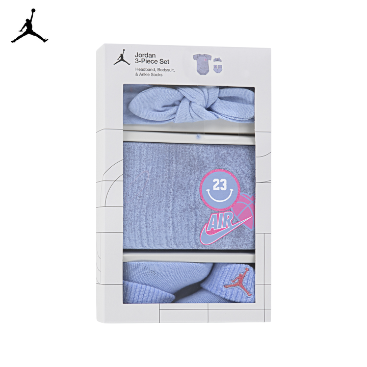 Jordan Girls Blue Jeans & Bling 3PC Box Set Cobalt Bliss (Newborn)