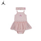 Jordan Girls 2-Piece Headband & Tutu Bodysuit Box Set (Newborn)