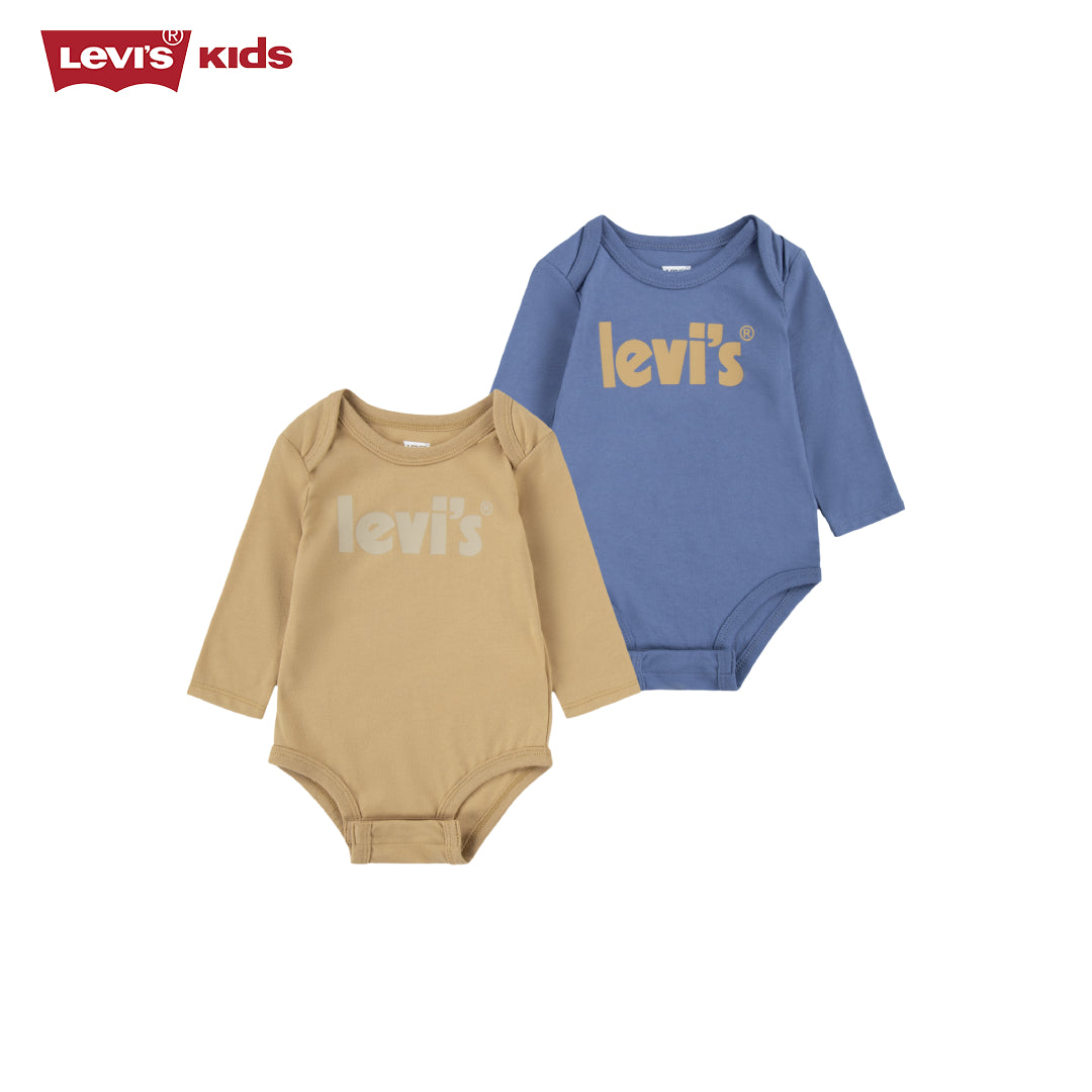 Levi's 2-Pack Poster Logo Long Sleeve Bodysuit Gift Set (Newborn)