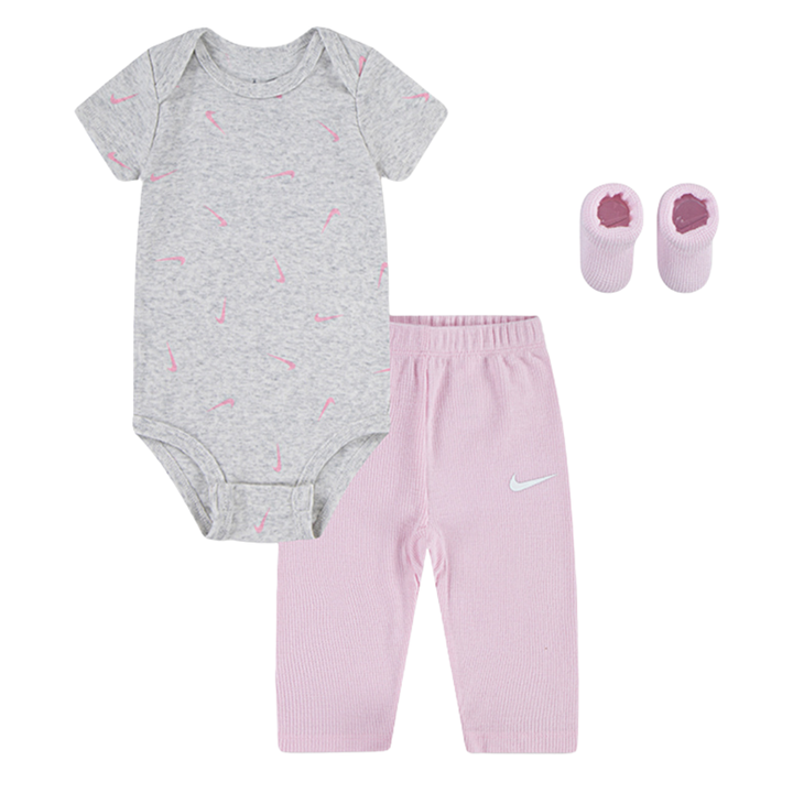 Nike Girls Bodysuit & Waffle 3 Pack Gift Set (Infant)