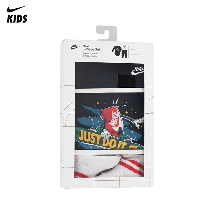 Nike 3-Piece Boxy Holiday Bodysuit, Pants & Socks Gift Set (Infant)