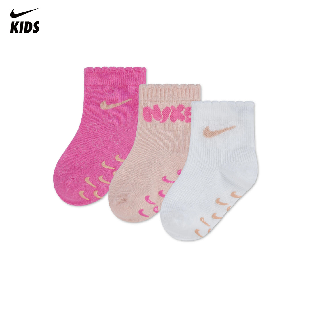 Nike Girls 3-Pack Non-Slip Lightweight Ankle Socks (Infant)
