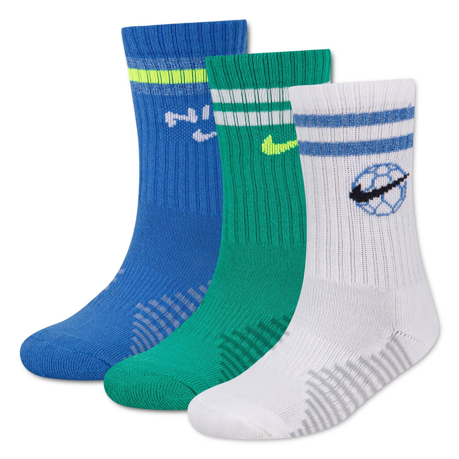 Nike Boys 3-Pack Goal Mode Crew Socks (Little Kids)