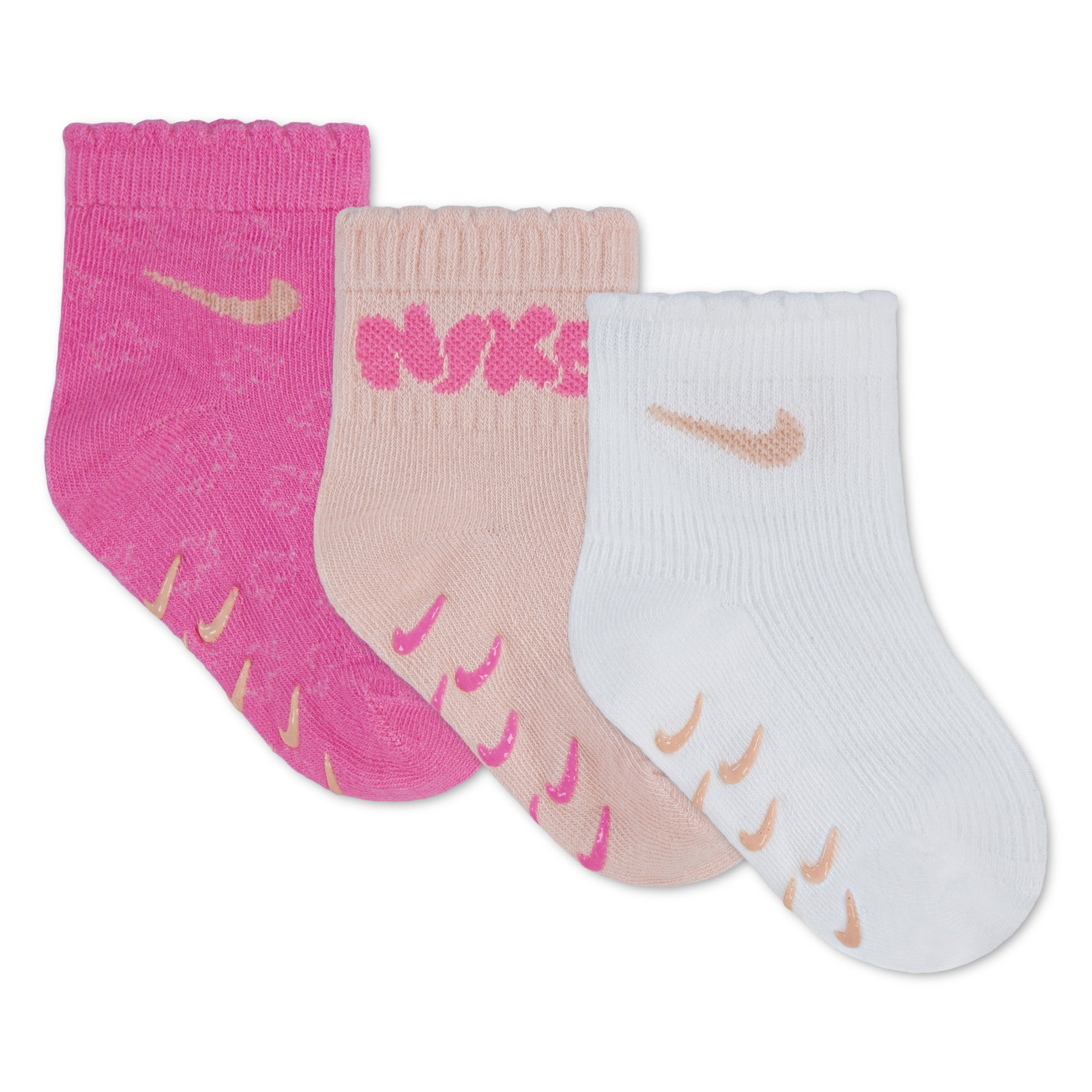 Nike Girls 3-Pack Non-Slip Lightweight Ankle Socks (Infant)
