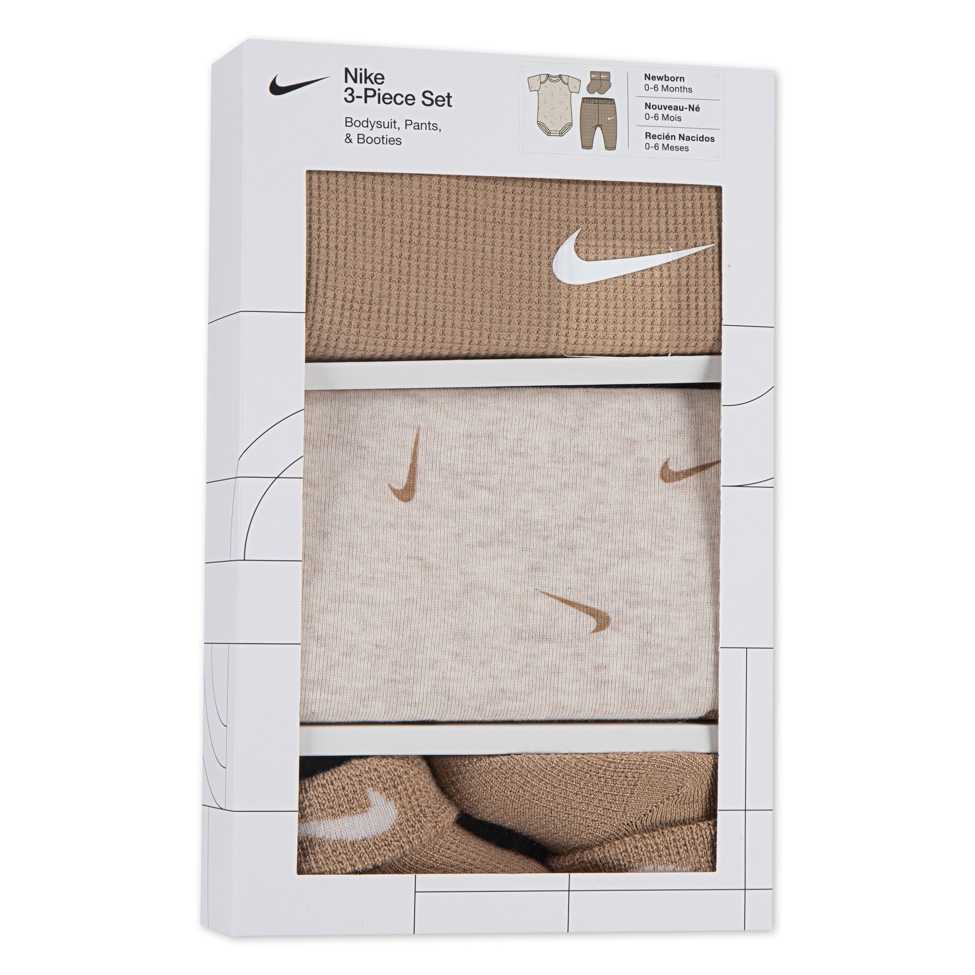 Nike 3-Piece Bodysuit, Waffle Pants & Booties Gift Set (Newborn)