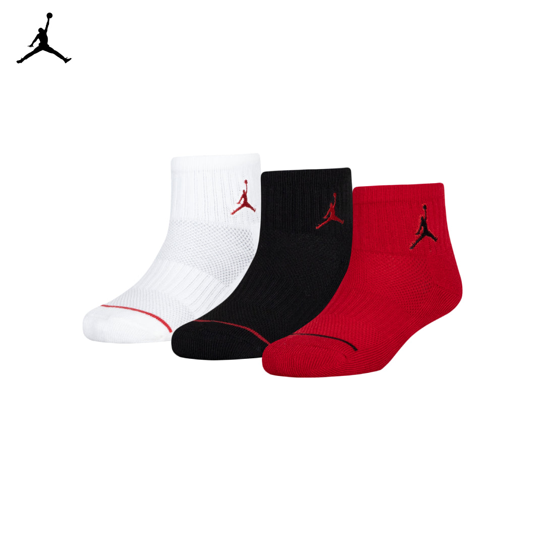 Jordan 3-Pack Jumpman Quarter Ankle Socks (Big Kids)